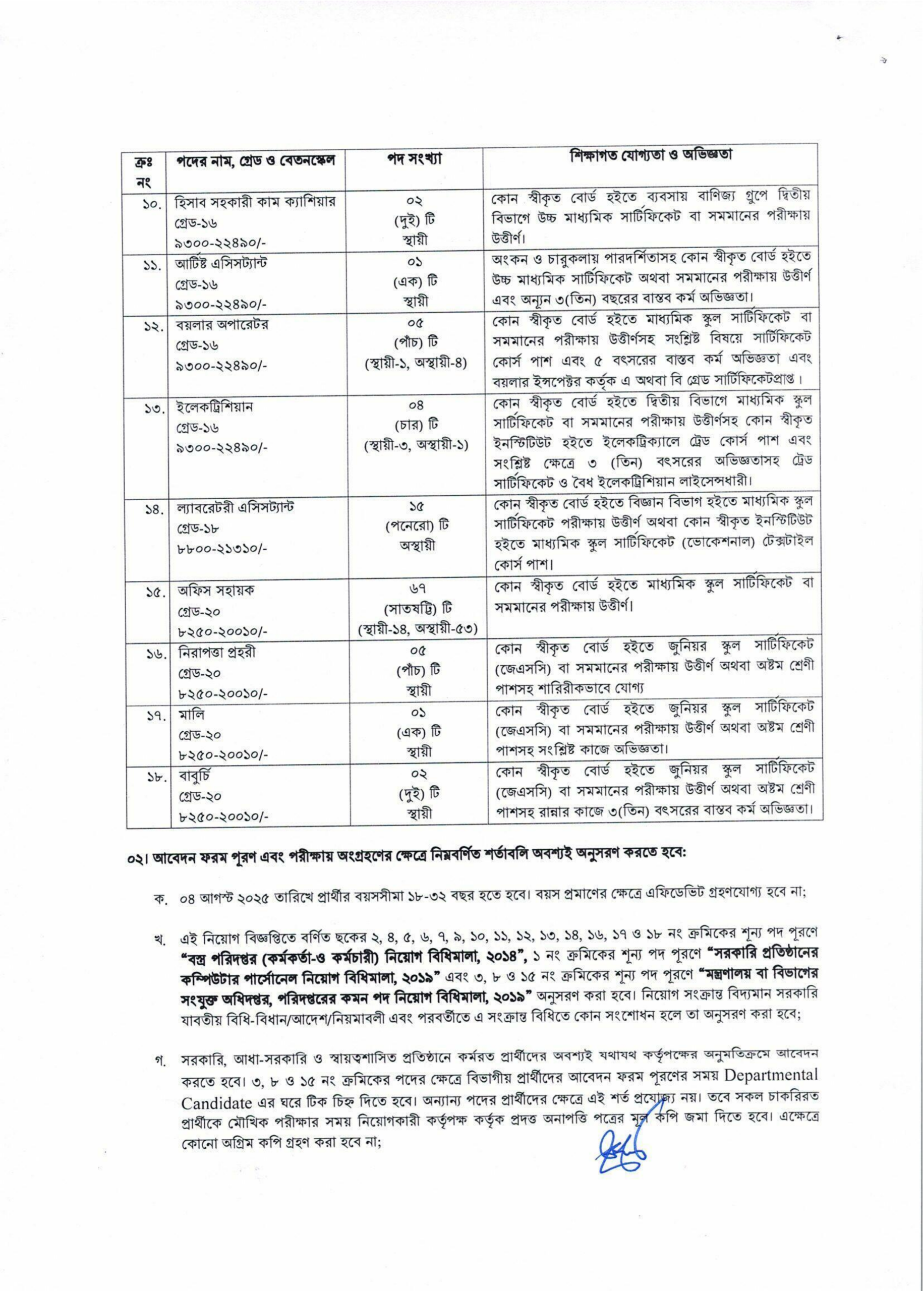 DOT Job Circular